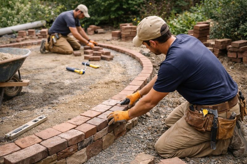 Brick Hardscape Installation in Boston, MA